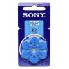 SONY μπαταρίες ακουστικών βαρηκοΐας PR675, mercury free, 1.4V, 6τμχ | Μπαταρίες | elabstore.gr