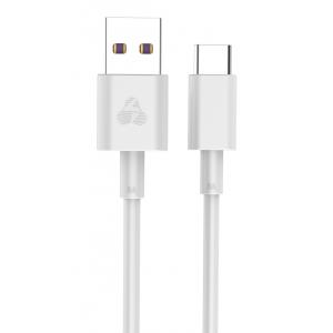 POWERTECH Καλώδιο USB σε Type-C PTR-0079, 5A, 5.0Gbps, 1m, λευκό | Αξεσουάρ κινητών | elabstore.gr