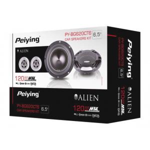 PEIYING Κιτ ηχείων αυτοκινήτου PY-BG620CT6, 120W, 2 δρόμων, 6.5", μαύρο | Gadgets | elabstore.gr