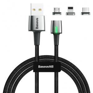 BASEUS Καλώδιο USB σε Micro/Type-C/Lightning TZCAXC-B01, μαγνητικό, 1m | Αξεσουάρ κινητών | elabstore.gr