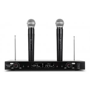 VOICE KRAFT Σετ 2 ασύρματα μικρόφωνα με βάση V-380, jack 6.3mm, μαύρα | Εικόνα & Ήχος | elabstore.gr