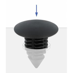 DELOCK Πλαστική τάπα 60187 για κάλυψη οπών, 15x14.5mm, μαύρη, 10τμχ | Εργαλεία | elabstore.gr