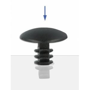 DELOCK Πλαστική τάπα 60188 για κάλυψη οπών, 15x14.5mm, μαύρη, 10τμχ | Εργαλεία | elabstore.gr