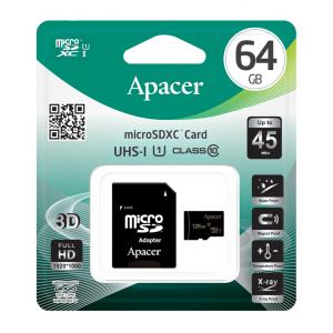 APACER Κάρτα Μνήμης Micro SDHC UHS-I, 64GB, Class10 | Συνοδευτικά PC | elabstore.gr