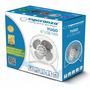 ESPERANZA Επιτραπέζιος ανεμιστήρας USB Yugo EA149W, 6", λευκό | Οικιακές & Προσωπικές Συσκευές | elabstore.gr