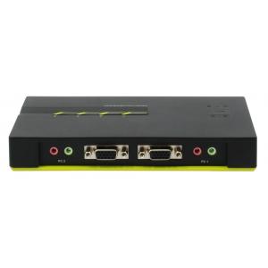 LEVELONE KVM switch KVM-0421, 4-port, USB, με υποστήριξη ήχου, Ver. 1 | Καλώδια | elabstore.gr