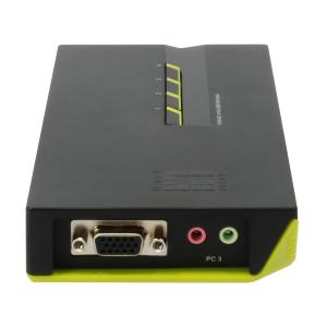 LEVELONE KVM switch KVM-0421, 4-port, USB, με υποστήριξη ήχου, Ver. 1 | Καλώδια | elabstore.gr