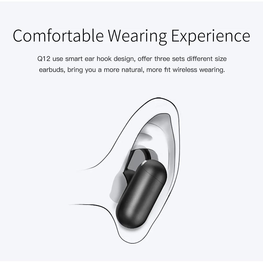 QCY bluetooth headset QCY-Q12, BT V5.0, μαύρο | eLabstore.gr QCY bluetooth headset QCY-Q12, BT V5.0, μαύρο - Image 6