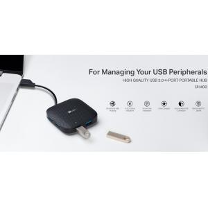 TP-LINK USB hub UH400 USB 3.0, 4x USB 3.0, Ver. 3.0, μαύρο | eLabstore.gr