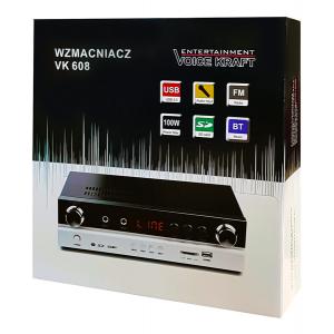 VOICE KRAFT ενισχυτής ηχείου VK-608, 100W RMS, bluetooth/USB/SD/FM | Εικόνα & Ήχος | elabstore.gr