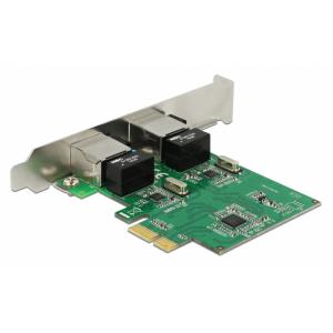 DELOCK PCI Express Card σε 2x Gigabit LAN 89999, έως 1000 Mbps | Δικτυακά | elabstore.gr