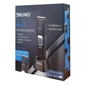 BRUNO Κουρευτική μηχανή 4 σε 1 BRN-0023, wet & dry, 6 εξαρτήματα, μαύρη | eLabstore.gr BRUNO Κουρευτική μηχανή 4 σε 1 BRN-0023, wet & dry, 6 εξαρτήματα, μαύρη | Οικιακές & Προσωπικές Συσκευές | elabstore.gr