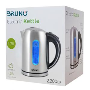 BRUNO Ηλεκτρικός βραστήρας BRN-0028, 2200W, 1.7lt, βάση 360°, LED | Οικιακές & Προσωπικές Συσκευές | elabstore.gr