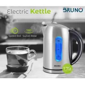 BRUNO Ηλεκτρικός βραστήρας BRN-0028, 2200W, 1.7lt, βάση 360°, LED | Οικιακές & Προσωπικές Συσκευές | elabstore.gr