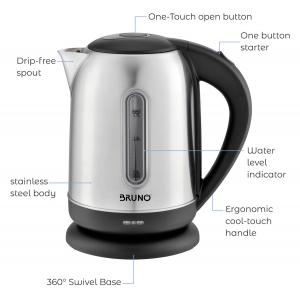BRUNO Ηλεκτρικός βραστήρας BRN-0029, 2200W, 1.7t, βάση 360° | eLabstore.gr BRUNO Ηλεκτρικός βραστήρας BRN-0029, 2200W, 1.7lt, βάση 360° | Οικιακές & Προσωπικές Συσκευές | elabstore.gr