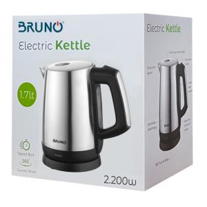 BRUNO Ηλεκτρικός βραστήρας BRN-0030, 2200W, 1.7lt, βάση 360° | Οικιακές & Προσωπικές Συσκευές | elabstore.gr