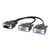 POWERTECH splitter VGA 15pin HD Male σε 2x Female, 0.2m, μαύρο | Καλώδια | elabstore.gr