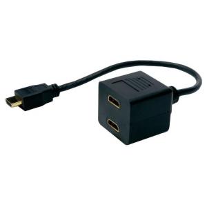 POWERTECH HDMI Splitter 19pin male / 2x Female Gold, copper | Καλώδια | elabstore.gr