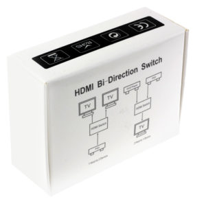 POWERTECH HDMI Bi-Directional switch 2 σε 1, 4K x 2K & 3D, μαύρο | Καλώδια | elabstore.gr