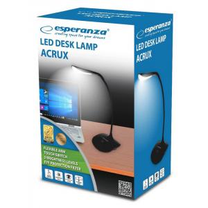 ESPERANZA Φωτιστικό γραφείου Acrux ELD103K, 3W, 14 LED, μαύρο | Φωτισμός | elabstore.gr