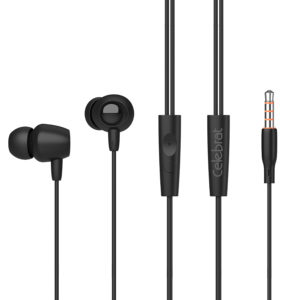 CELEBRAT Earphones Fly 1 με μικρόφωνο, 10mm, 3.5mm, 1.2m, μαύρα | Αξεσουάρ κινητών | elabstore.gr