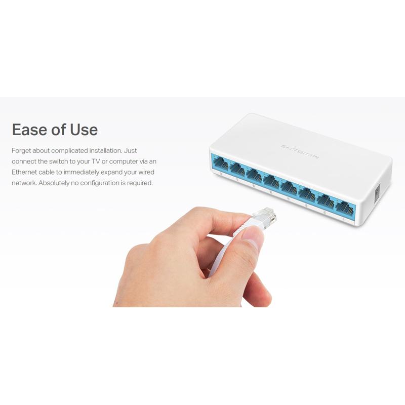 MERCUSYS Desktop Switch MS108, 8x 10/100 Mbps, Ver. 2 | eLabstore.gr MERCUSYS Desktop Switch MS108, 8x 10/100 Mbps, Ver. 2 | Δικτυακά | elabstore.gr