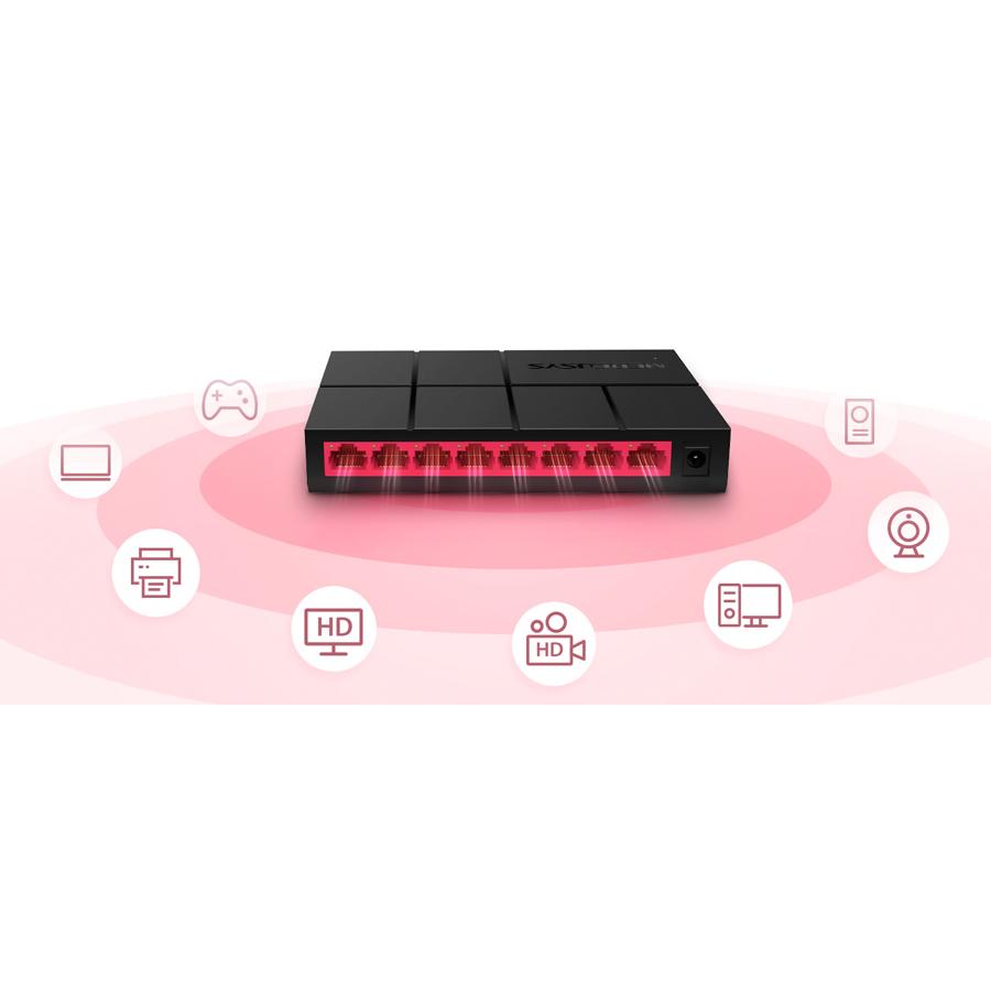 MERCUSYS Desktop Switch MS108G, 8x 10/100/1000 Mbps, Ver. 1 | eLabstore.gr MERCUSYS Desktop Switch MS108G, 8x 10/100/1000 Mbps, Ver. 1 - Image 6