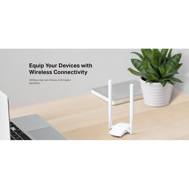 MERCUSYS Wireless USB Adapter MW300UH, 300Mbps, 2x2 MIMO, Ver. 1 | eLabstore.gr MERCUSYS Wireless USB Adapter MW300UH, 300Mbps, 2x2 MIMO, Ver. 1 | Δικτυακά | elabstore.gr