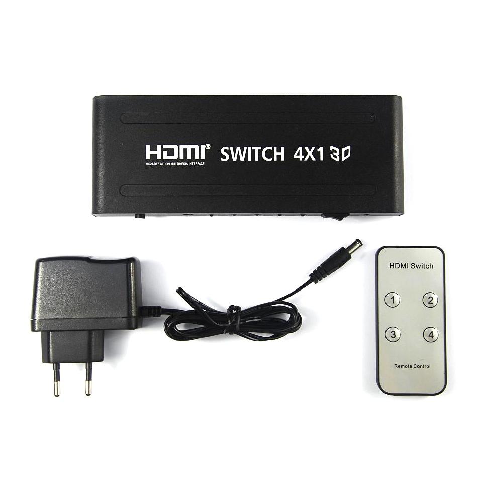 POWERTECH Premium Quality HDMI 1.4 Switch 4x input, EU Power adapter | eLabstore.gr POWERTECH Premium Quality HDMI 1.4 Switch 4x input, EU Power adapter | Καλώδια | elabstore.gr