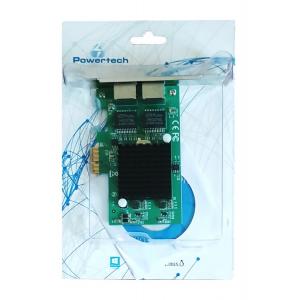 POWERTECH Κάρτα Επέκτασης PCI-e to 2x LAN 10/100/1000, Chip Intel 82575 | Δικτυακά | elabstore.gr