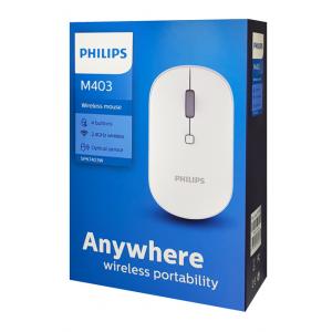 PHILIPS ασύρματο ποντίκι SPK7403, 2000DPI, 4 πλήκτρα, λευκό | eLabstore.gr