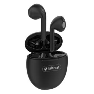 CELEBRAT bluetooth earphones TWS-W3, true wireless, θήκη φόρτισης, μαύρο | Αξεσουάρ κινητών | elabstore.gr