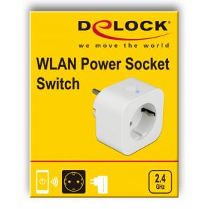 DELOCK smart αντάπτορας ρεύματος 11826, WLAN, MQTT, 10A, λευκός | eLabstore.gr