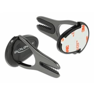 DELOCK 4 σε 1 finger ring, stand, 360° και βάση αεραγωγού 20675, ανθρακί | Αξεσουάρ κινητών | elabstore.gr