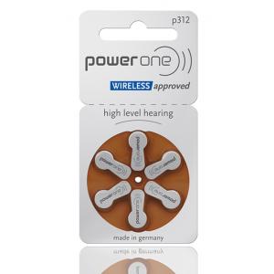 POWER ONE μπαταρίες ακουστικών βαρηκοΐας P312, mercury free, 1.45V, 6τμχ | Μπαταρίες | elabstore.gr