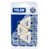 MILAN γόμα 445 BMM10099MP, τρίγωνη 40 x 40 x40 x 6mm, σετ 3τμχ | Αναλώσιμα - Είδη Γραφείου | elabstore.gr