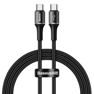 BASEUS καλώδιο USB Type-C CATGH-J01, LED, 3A 60W, PD2.0, 1m, μαύρο | Αξεσουάρ κινητών | elabstore.gr