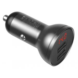 BASEUS φορτιστής αυτοκινήτου CCBX-0G, 2x USB, 4.8A 24W, μαύρο | Αξεσουάρ κινητών | elabstore.gr