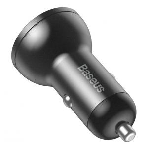 BASEUS φορτιστής αυτοκινήτου CCBX-0G, 2x USB, 4.8A 24W, μαύρο | Αξεσουάρ κινητών | elabstore.gr