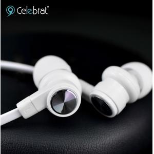 CELEBRAT earphones με μικρόφωνο D9, 10mm, 1.2m, λευκά | Αξεσουάρ κινητών | elabstore.gr