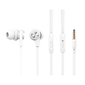 CELEBRAT earphones με μικρόφωνο D9, 10mm, 1.2m, λευκά | Αξεσουάρ κινητών | elabstore.gr