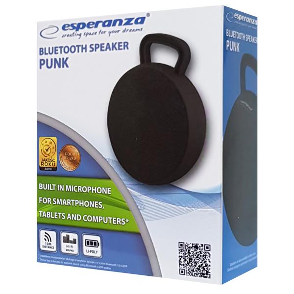 ESPERANZA Φορητό ηχείο Punk EP127K, bluetooth, 3W, μαύρο | eLabstore.gr ESPERANZA Φορητό ηχείο Punk EP127K, bluetooth, 3W, μαύρο | Εικόνα & Ήχος | elabstore.gr