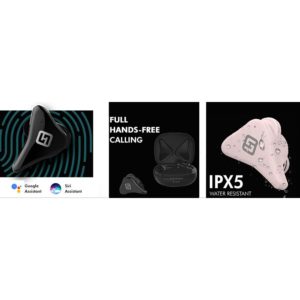 HIFUTURE earphones FlyAir, true wireless, με θήκη φόρτισης, μαύρα | eLabstore.gr
