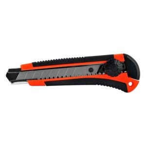 POWERTECH πλαστικό κοπίδι με ασφάλεια KNF-0001, 18mm, κόκκινο | Αναλώσιμα - Είδη Γραφείου | elabstore.gr