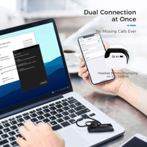 MPOW Bluetooth earphone EM19, multipoint, BT V5.0, μαύρο | Αξεσουάρ κινητών | elabstore.gr