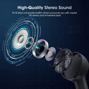 MPOW earphones M9, true wireless, με θήκη φόρτισης, μαύρα | Αξεσουάρ κινητών | elabstore.gr