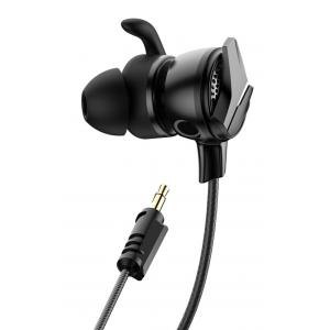 BASEUS earphones GAMO H15, 3.5mm, με διπλό εύκαμπτο μικρόφωνο, μαύρα | Αξεσουάρ κινητών | elabstore.gr