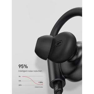 BASEUS bluetooth earphones ENCOK S17, με μαγνήτη, αδιάβροχα, μαύρα | Αξεσουάρ κινητών | elabstore.gr