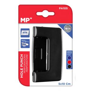 MP διακορευτής PA105-BK, 5 x 10cm, 2 τρύπες, μαύρος | Αναλώσιμα - Είδη Γραφείου | elabstore.gr