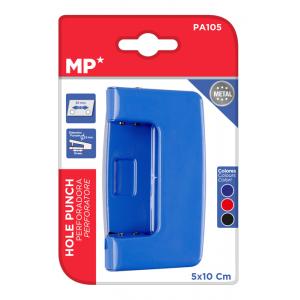 MP διακορευτής PA105-BL, 5 x 10cm, 2 τρύπες, μπλε | Αναλώσιμα - Είδη Γραφείου | elabstore.gr
